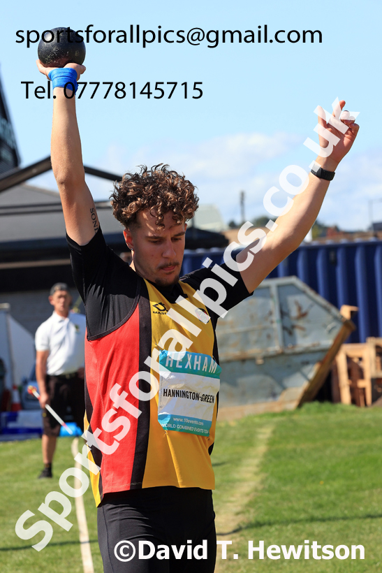 Decathlon shot putt, 2025 EAP International Combined Events, Hexham, Northumberland.  Photo: David T. Hewitson/Sports for All Pics